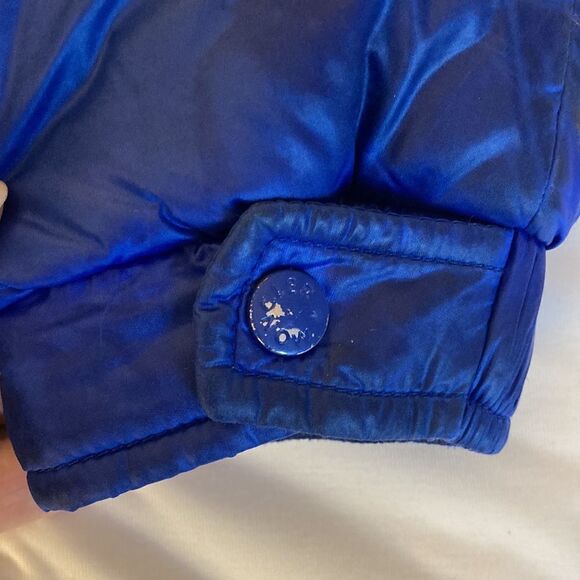 Moncler Kids Maya Quilted Hooded Down jacket. Cobalt Blue. Size 12 unisex. - Picture 10 of 11
